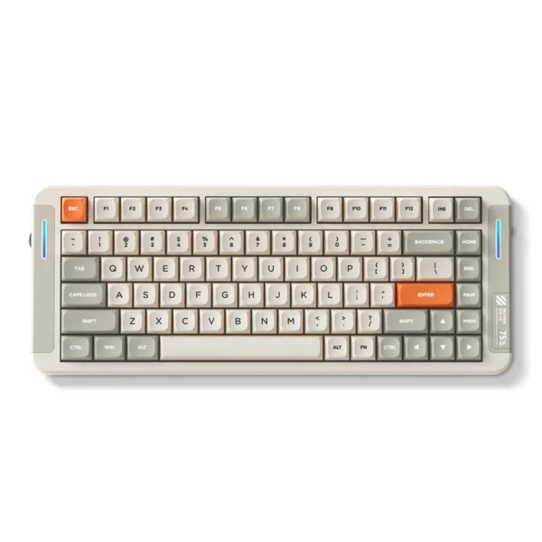 MCHOSE X75 Mechanical Keyboard Retro White