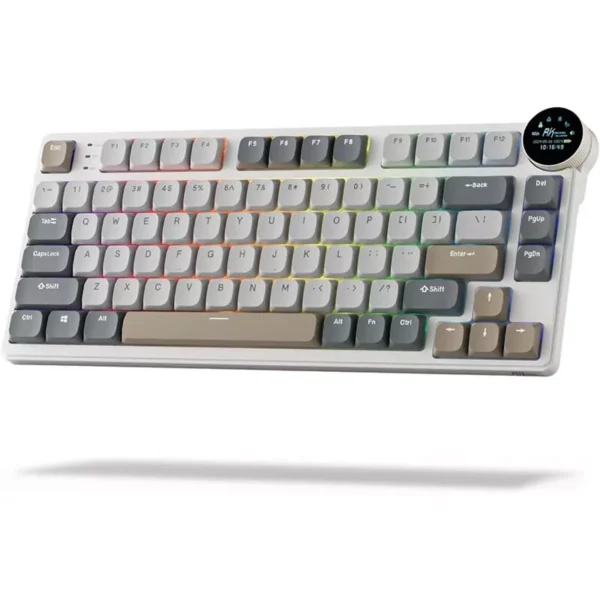 RK ROYAL KLUDGE N80 Low-Profile Mechanical Keyboard - Pearly Dawn