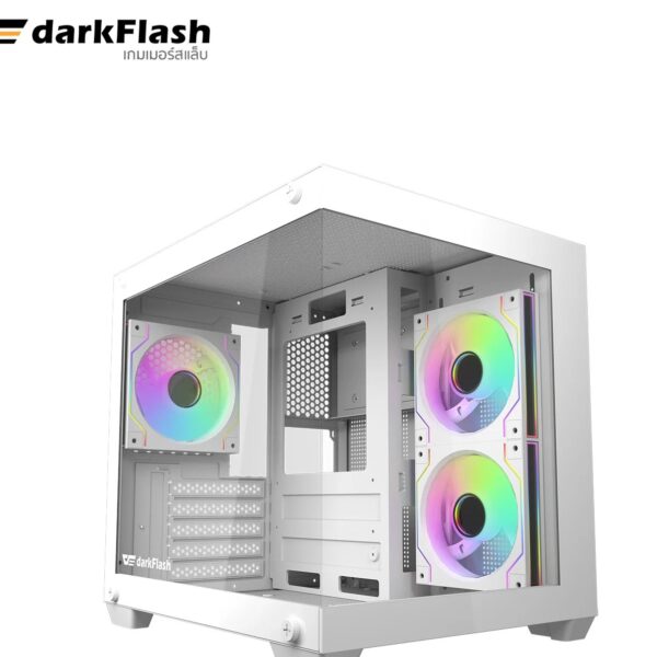 DARKFLASH D275M WHITE CASE  WITH INF24T 3 ARGB FANS White