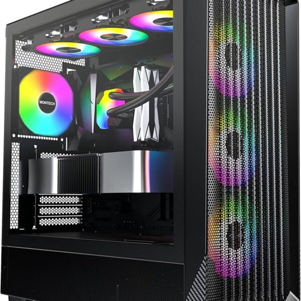 MONTECH X5- ATX Mid-Tower Gaming PC Case Black