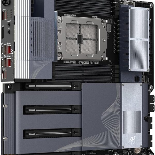 GIGABYTE TRX50 AI TOP sTR5 AMD TRX50 EATX Motherboard - DDR5, PCIe 5.0 M.2, PCIe 5.0, USB4 Type-C, Wi-Fi 7, Marvell 10GbE