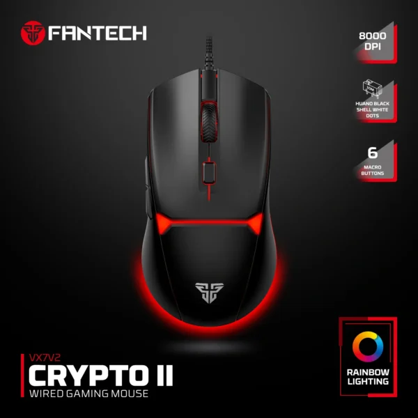 FANTECH VX7V2 BLACK Wired Gaming Mouse