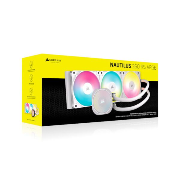 CORSAIR LIQUID CPU COOLER NAUTILUS 360 RS ARGB WHITE