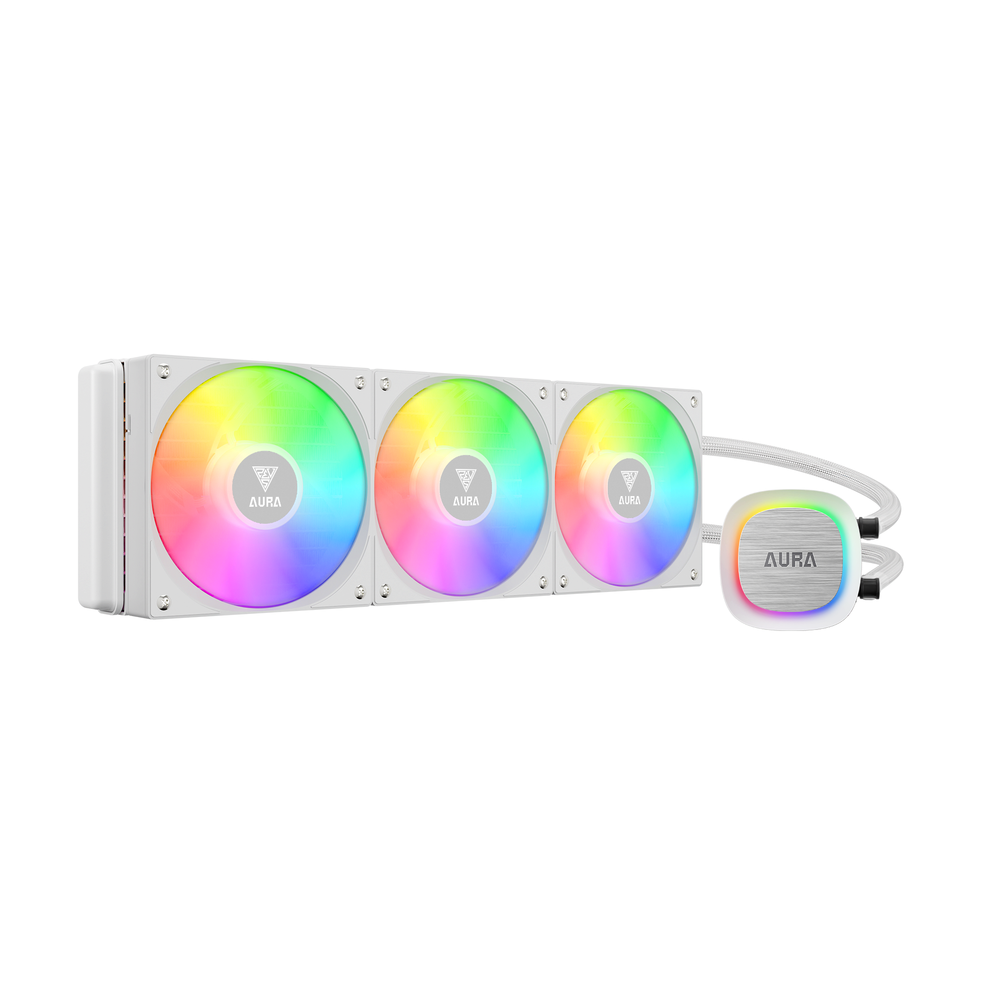 AURA_GL360_V2_WH_Slogan AURA GL360 V2 WH Slogan 1 - GAMDIAS GL240 V2 White Liquid Cooler