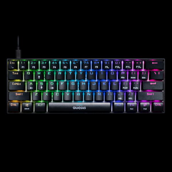 GAMDIAS Hermes E3 Black RGB Wired Gaming Keyboard