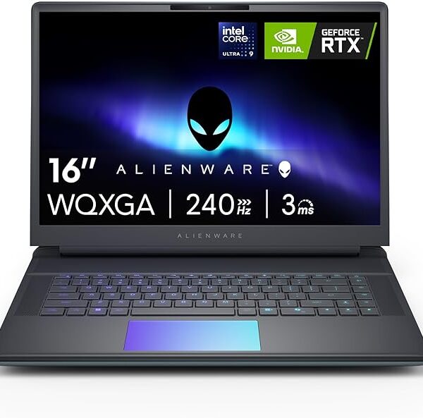 Alienware 16 Area-51 Gaming Laptop AA16250-16" WQXGA 240Hz Display, Intel Core Ultra 9-275HX, 32GB DDR5 RAM, 2TB SSD, NVIDIA GeForce RTX 5070Ti 12GB, Windows 11 Home, Onsite Service - Liquid Teal