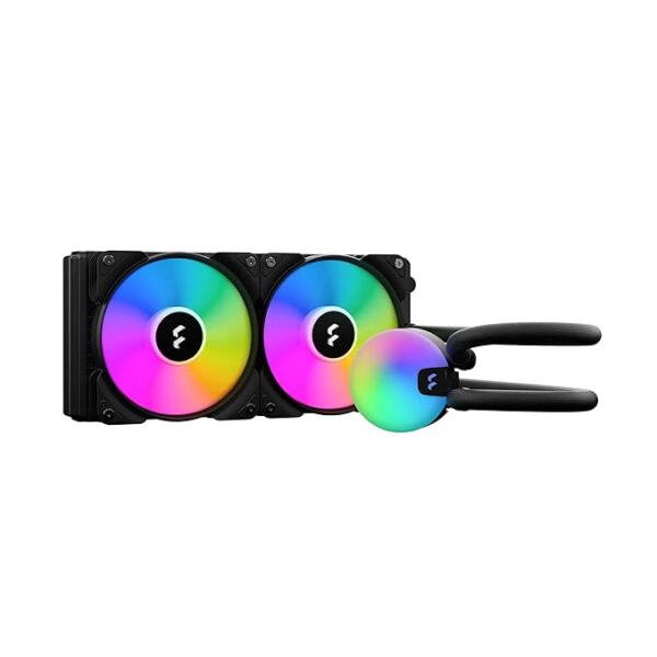 Fractal Design Lumen S24 RGB V2 Aspect 12 RGB PWM x2 AIO CPU Liquid/Water Cooler - LGA 1700 and AM5 Ready (FD-W-L1-S2412)