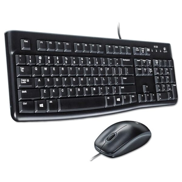 Logitech MK120 Wired Keyboard And Mouse Black ARB