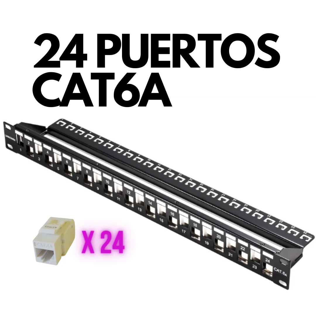 KSNT-24ABL-C6A_1200x1200 KSNT 24ABL - Kuwes UTP CAT.6A 24 port Keystone jack Type 24 PCS Patch panel with cable management
