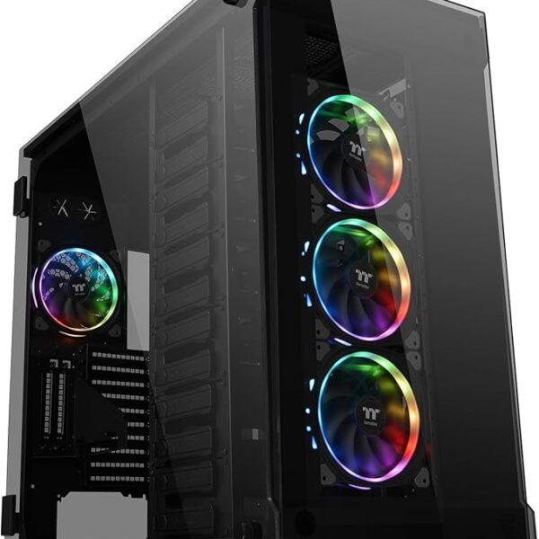 Thermaltake View 91 Rgb Plus Tempered Glass With 4 Rgb Riing Plus Fan Spcc Xl-Atx Gaming Super Tower Computer Case - Black | Ca-1I9-00F1Wn-00
