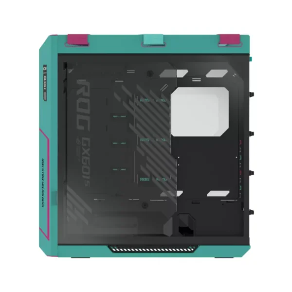 ASUS ROG Strix Helios II Hatsune Miku Edition E-ATX Mid-Tower Gaming Case, Limited Miku Design, Dual 4mm Tempered Glass, Aluminum Frame, 4×140mm Fans, 420mm Radiator Support, 450mm GPU, USB-C 20Gbps, ARGB & Fan Control | 90DC00W0-B39010