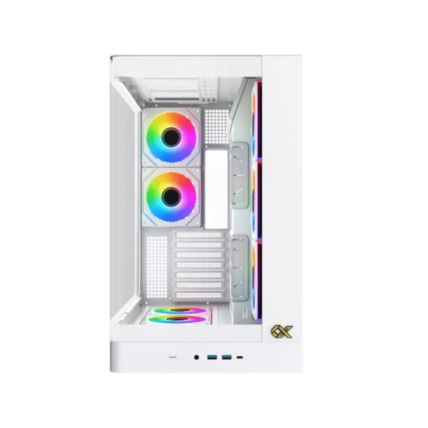 en48524-2_jpg en48524 2 jpg - Xigmatek Pano II Air Arctic Tempered Glass E-ATX Case - White | EN48524