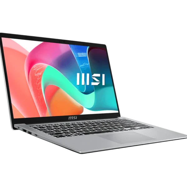 MSI MODERN 15 F1MG 9S7-15S112-860 | Intel Core 7 150U, 16GB RAM, 512GB SSD, 15.6" FHD, Intel Graphics, Win 11 Home, Eng-Arab Keyboard, Silver, MSI Warranty