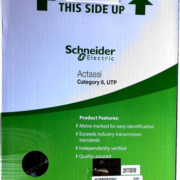 Schneider Electric Cat6, 4-Pair UTP Cable 305m Blue CM | ACT4P6UCM3RBBU