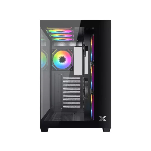 Xigmatek Aqua V Air (H23A) Tempered Glass ATX Case - Black | EN48760