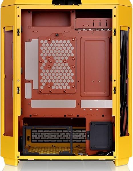 Thermaltake Tower 600 Mid Tower; 2x140mm CT Fans Included; 420mm Radiator Support; 400mm GPU Clearance; Hidden Connector Support; Rotatable PCIe Slots; Butter Caramel; CA-1Z1-00MMWN-00