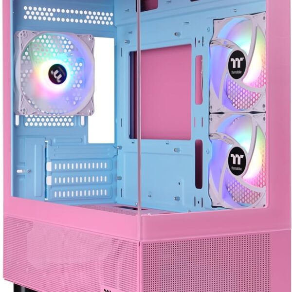 Thermaltake View 170 TG ARGB m-ATX Chassis; 3x120mm ARGB Lite Fans Included; 280mm Radiator Support; 340mm GPU Clearance; 160mm Air Cooler Max Height; Bubble Pink; CA-1Z4-00MAWN-01