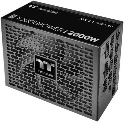 Thermaltake Toughpower i2000W Fully Modular Power Supply, 2000W Power, 80 PLUS Platinum Efficiency, Active PFC, 140mm Hydraulic Bearing Fan, ATX 3.1 Ready, Black | PS-TPI-2000FNFDPK-1