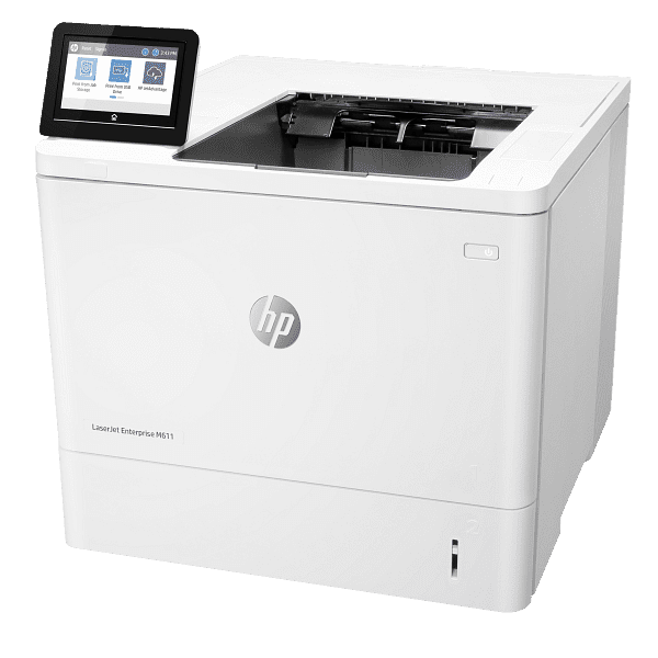HP M611dn LaserJet Enterprise Monochrome Printer, Up to 65ppm Print Speed, 1200x1200 Dpi Resolution, Auto Duplex Printing, 100 Sheets Multipurpose Feeder, White | 7PS84A