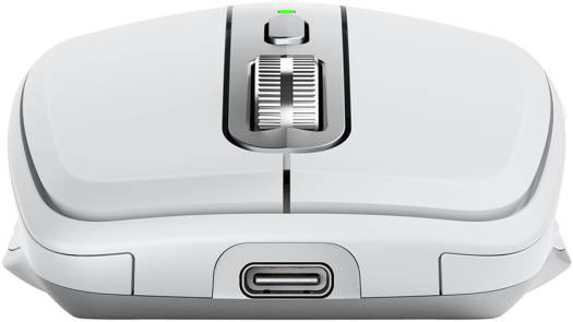 Logitech MX Anywhere 3 Wireless Mouse for Mac, Bluetooth LE Connectivity, 4000 dpi Darkfield Sensor, 6 Keys, MagSpeed Scroll Wheel, 70-Day Battery Life, Sculpted, Compact Shape, Pale Grey | 910-005991
