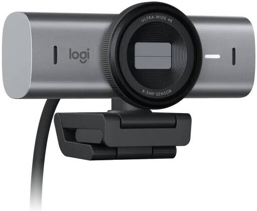 Logitech MX Brio 705 Business Webcam, 4K Video Quality, Right Sight Auto-Framing, Show Mode, Dual Beamforming Mics, Integrated Privacy Shutter, USB-C, 1.5m Cable Length, Gray | 960-001530