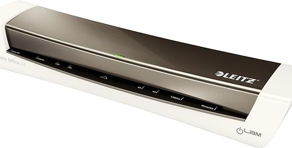 Leitz 74401089 iLam A3 Laminator, Ideal for Home Office - Metallic Dark Grey