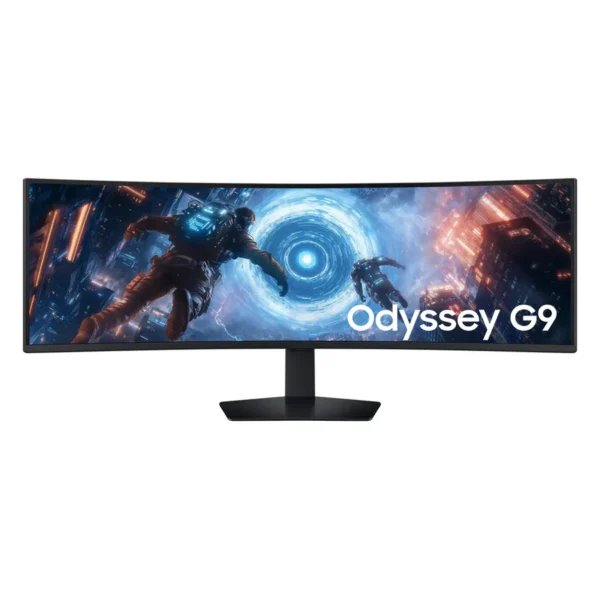 Samsung Odyssey G9 LS49FG910EMXUE 49" Curved Gaming Monitor, DQHD (5120 x 1440), VA Panel, 144Hz, 1ms Response Time, Display Port, HDMI, Height Adjustable Stand, 1 Year Warranty | LS49FG910EMXUE