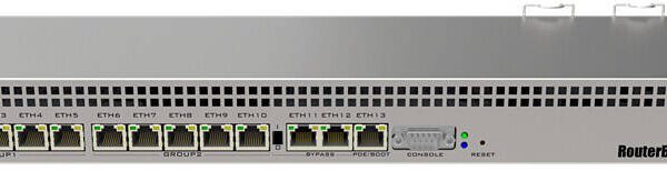 MikroTik Routerboard RB1100AHx4 Powerful 1U Rackmount Router, Throughput of up to 7.5Gbit, 13x Gigabit Ethernet Ports and Rs232 Serial Port & Dual Redundant Power Supplies, RouterOS | RB1100AHx4